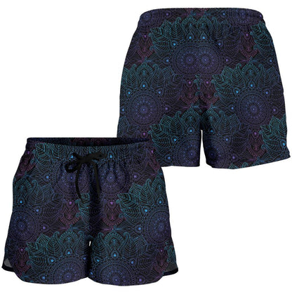 Boho Floral Mandala Women Shorts-JTAMIGO.COM