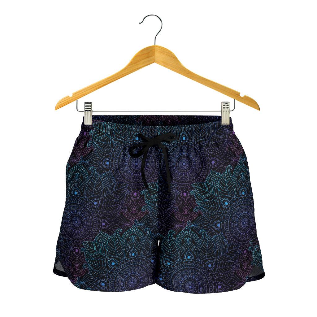 Boho Floral Mandala Women Shorts-JTAMIGO.COM