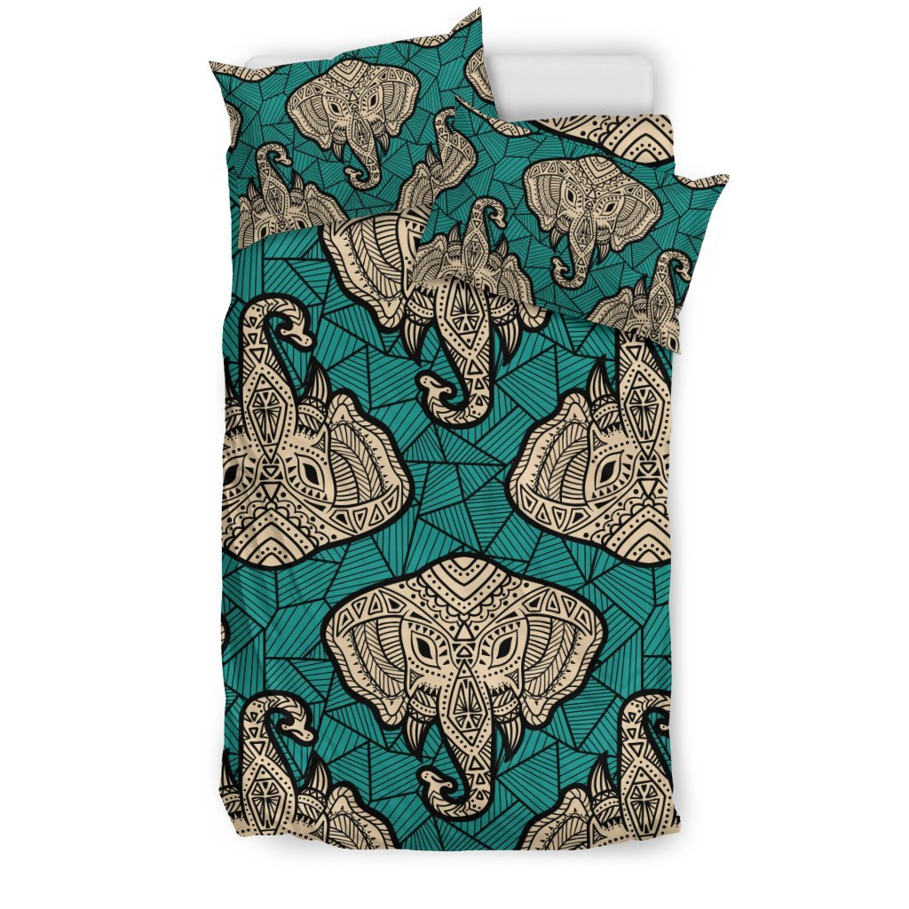 Boho Head Elephant Duvet Cover Bedding Set