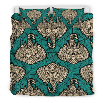 Boho Head Elephant Duvet Cover Bedding Set