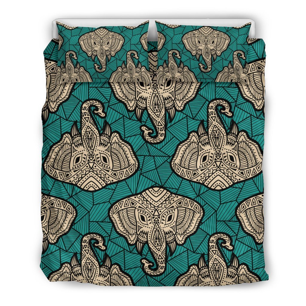 Boho Head Elephant Duvet Cover Bedding Set