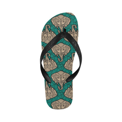 Boho Head Elephant Flip Flops-JTAMIGO.COM