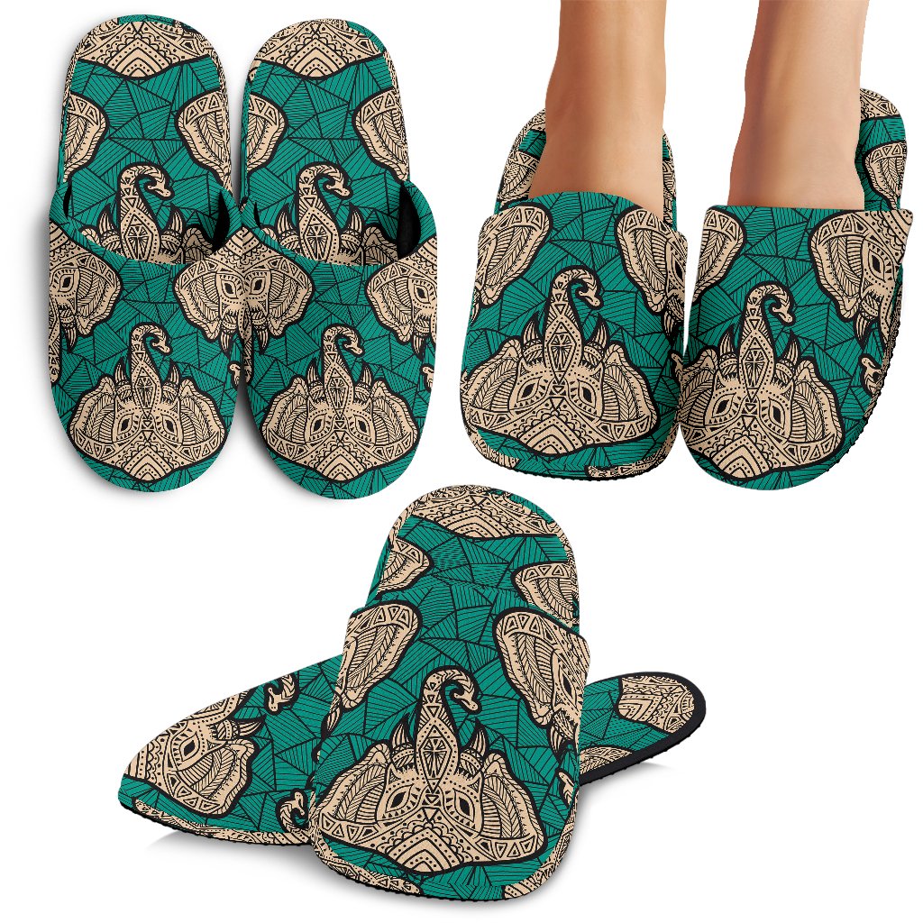 Boho Head Elephant House Slippers