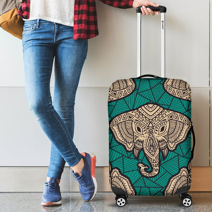 Boho Head Elephant Luggage Cover Protector