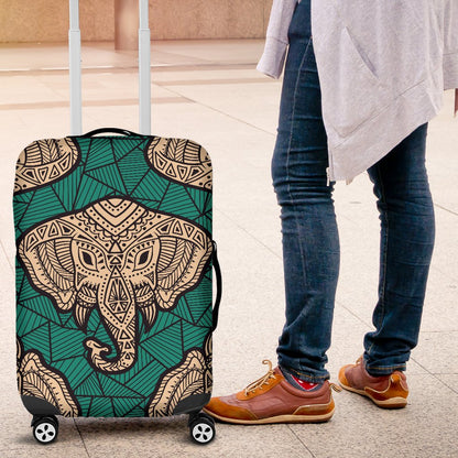 Boho Head Elephant Luggage Cover Protector