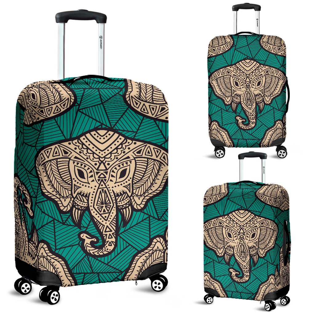 Boho Head Elephant Luggage Cover Protector