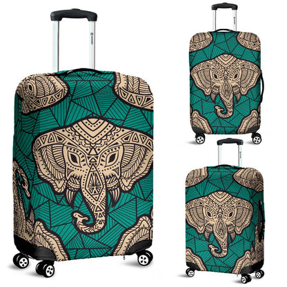 Boho Head Elephant Luggage Cover Protector