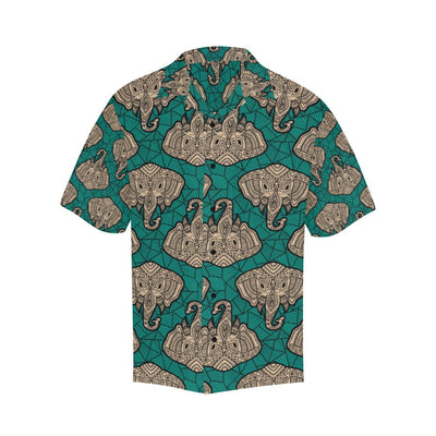 Boho Head Elephant Men Aloha Hawaiian Shirt