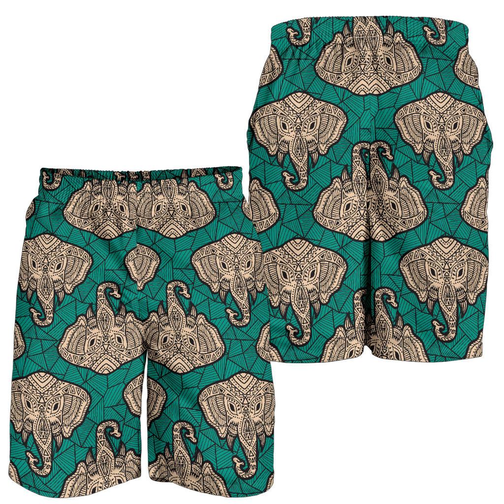 Boho Head Elephant Mens Shorts-JTAMIGO.COM