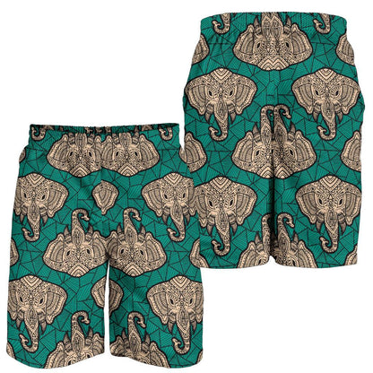 Boho Head Elephant Mens Shorts-JTAMIGO.COM