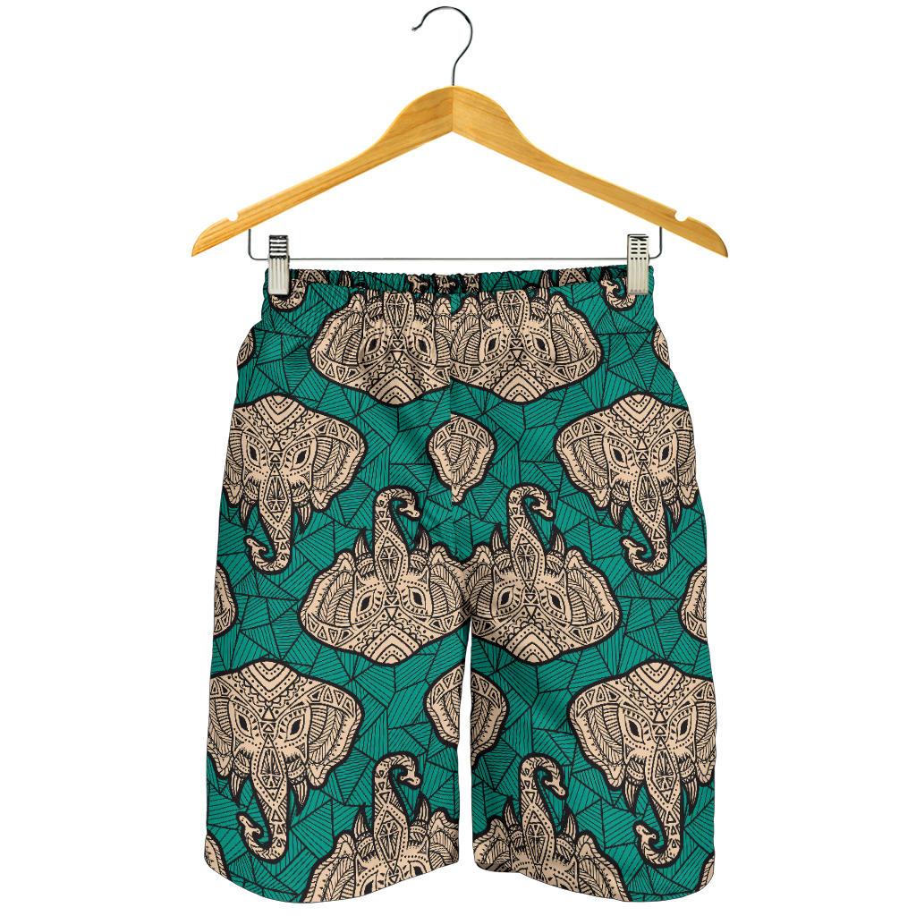 Boho Head Elephant Mens Shorts-JTAMIGO.COM
