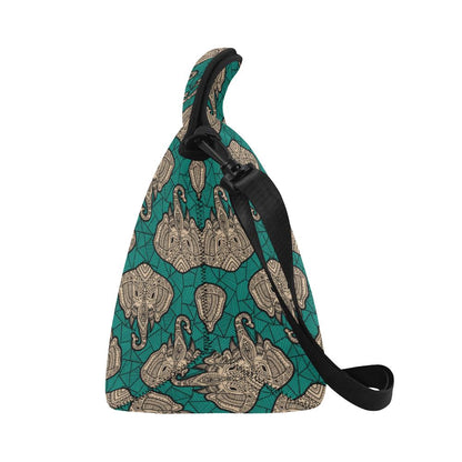 Boho Head Elephant Neoprene Lunch Bag (Model 1669)(Large)-JTAMIGO.COM