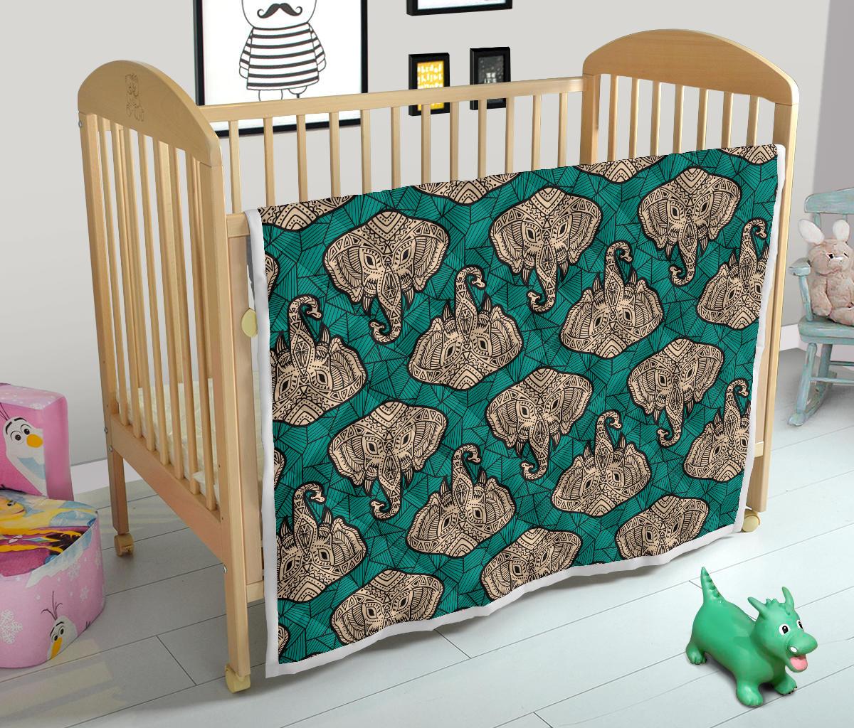 Boho Head Elephant Premium Quilt-JTAMIGO.COM
