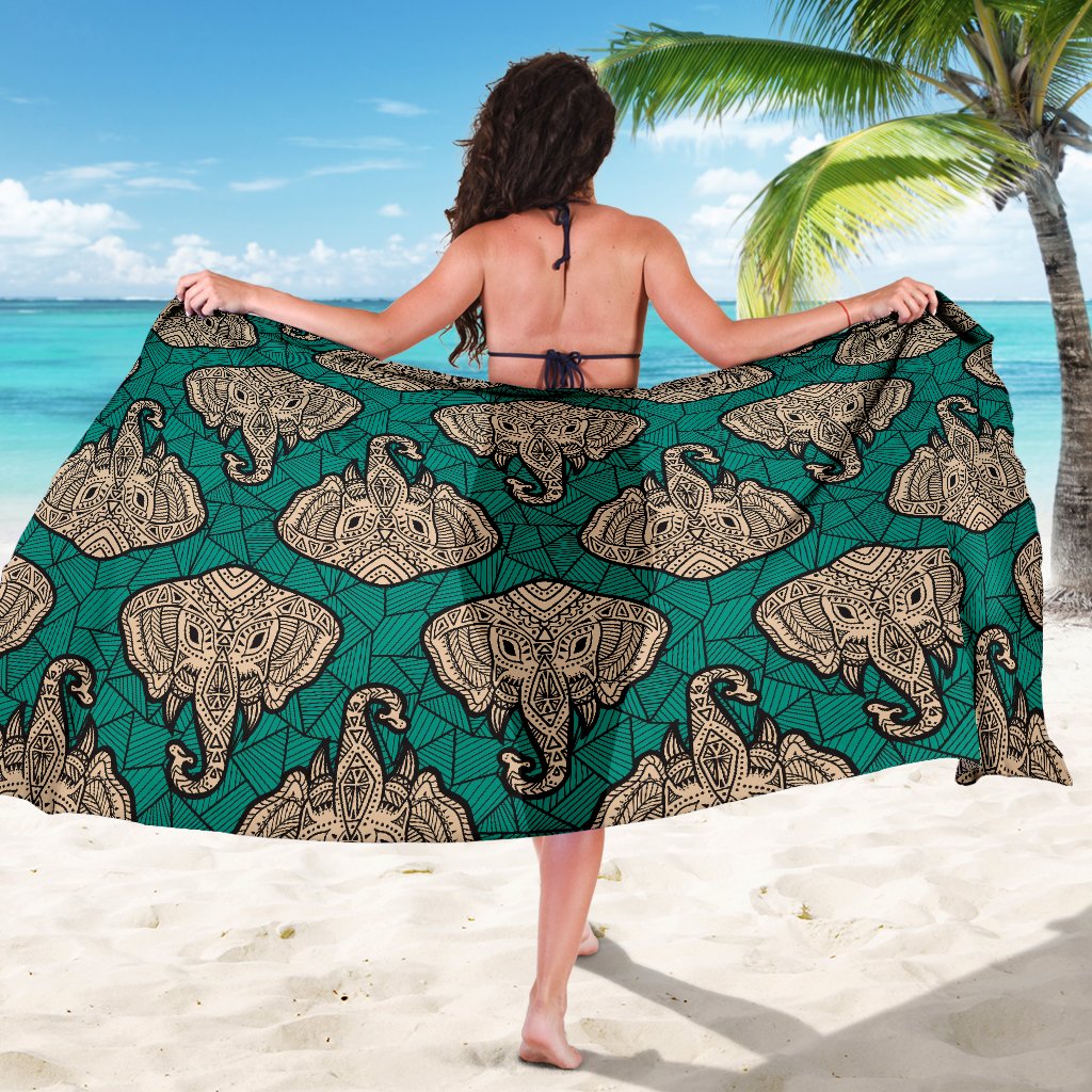 Boho Head Elephant Sarong Pareo Wrap