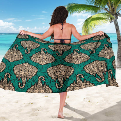 Boho Head Elephant Sarong Pareo Wrap