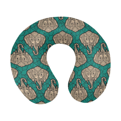 Boho Head Elephant U-Shaped Travel Neck Pillow-JTAMIGO.COM