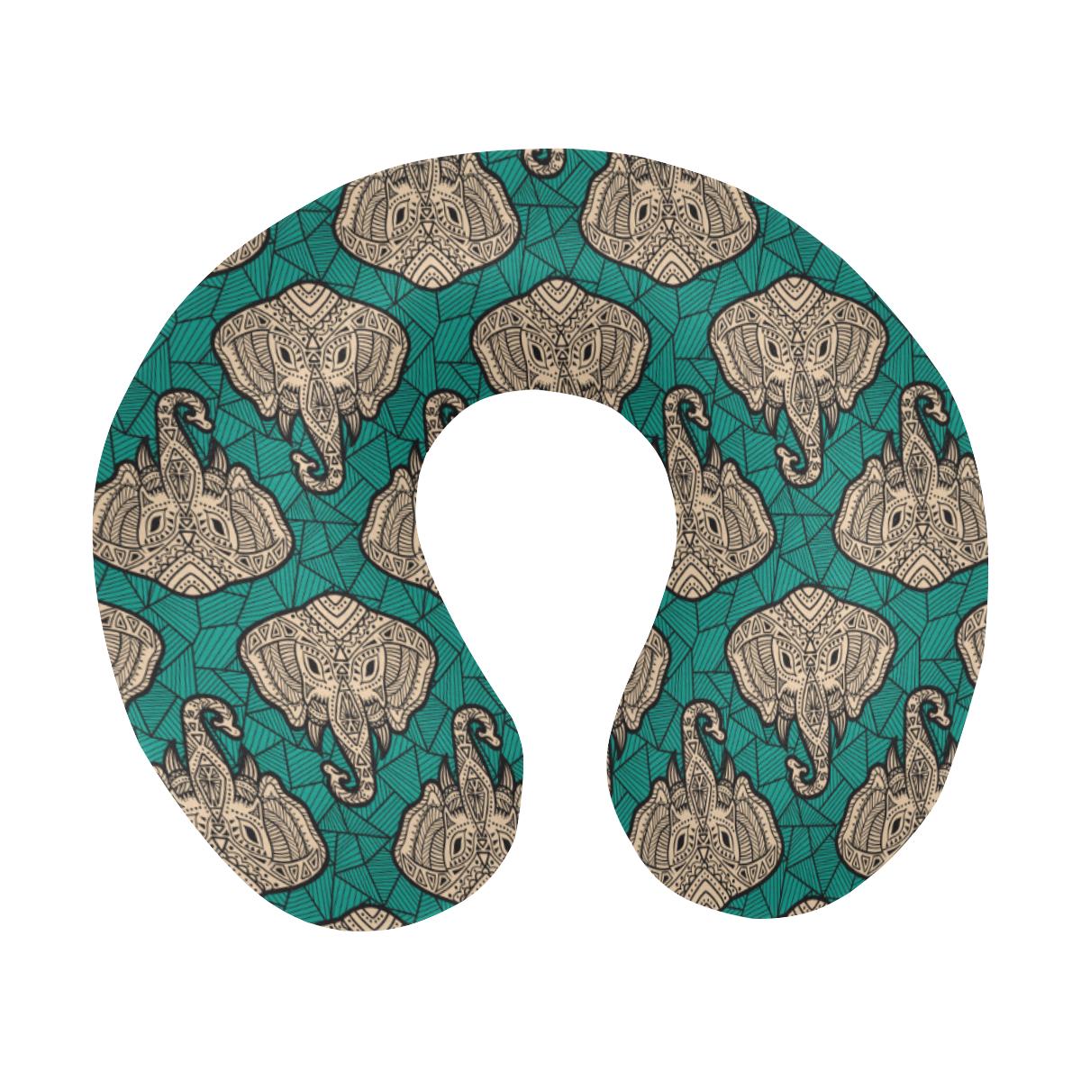 Boho Head Elephant U-Shaped Travel Neck Pillow-JTAMIGO.COM