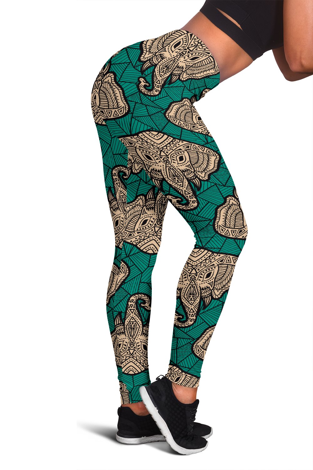 Boho Head Elephant Women Leggings
