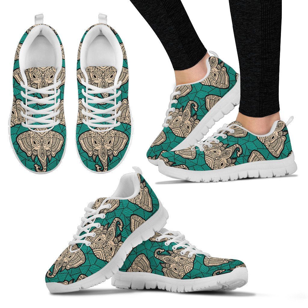 Boho Head Elephant Women Sneakers Shoes