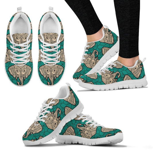 Boho Head Elephant Women Sneakers Shoes