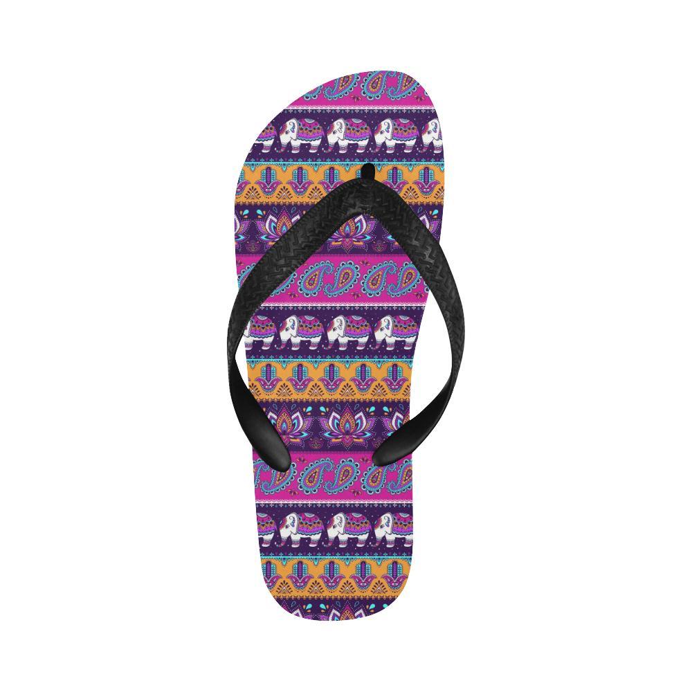 Boho Indian Style Pattern Flip Flops-JTAMIGO.COM