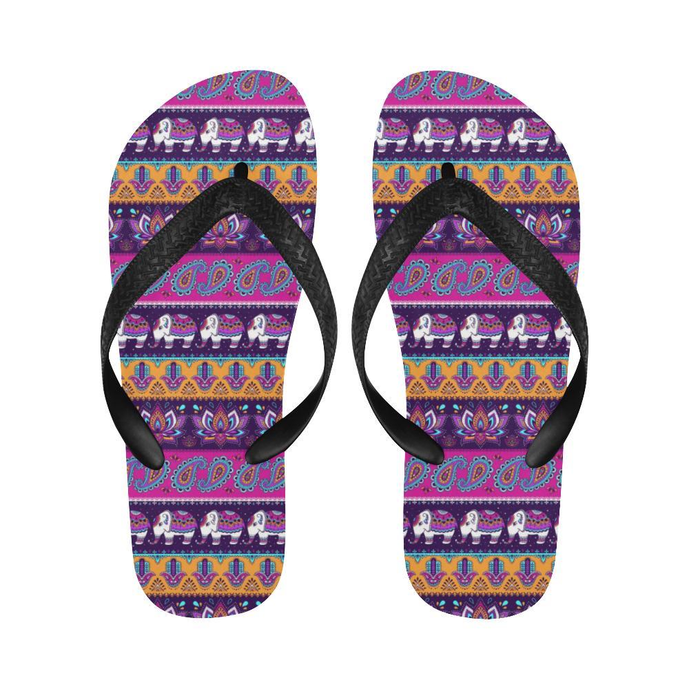 Boho Indian Style Pattern Flip Flops-JTAMIGO.COM