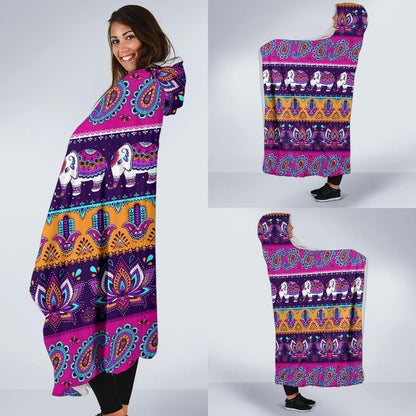 Boho Indian Style Pattern Hooded Blanket-JTAMIGO.COM