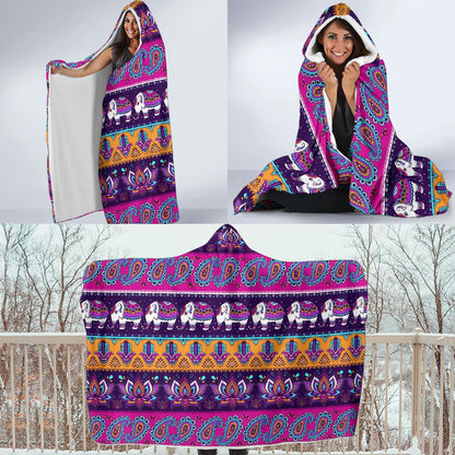 Boho Indian Style Pattern Hooded Blanket-JTAMIGO.COM