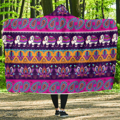 Boho Indian Style Pattern Hooded Blanket-JTAMIGO.COM