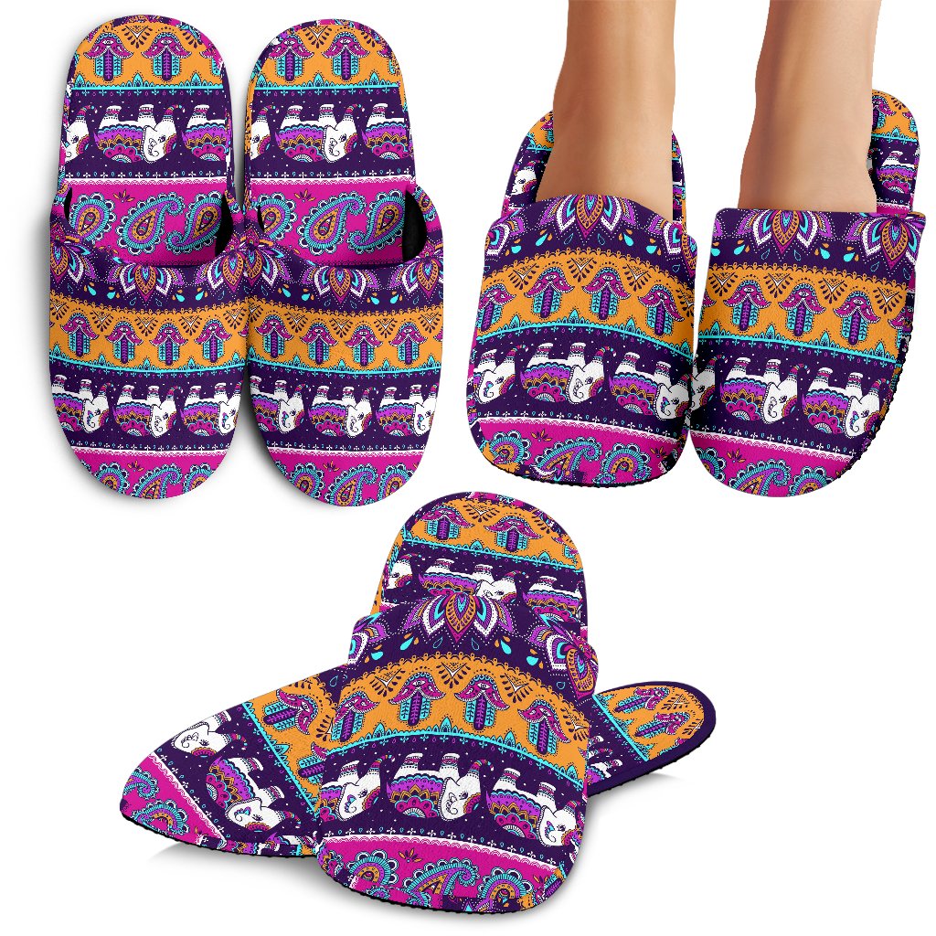 Boho Indian Style Pattern House Slippers