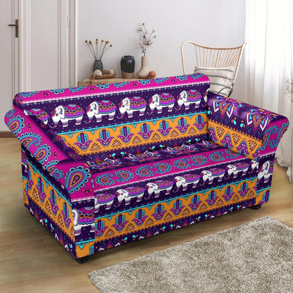 Boho Indian Style Pattern Loveseat Slipcover-JTAMIGO.COM