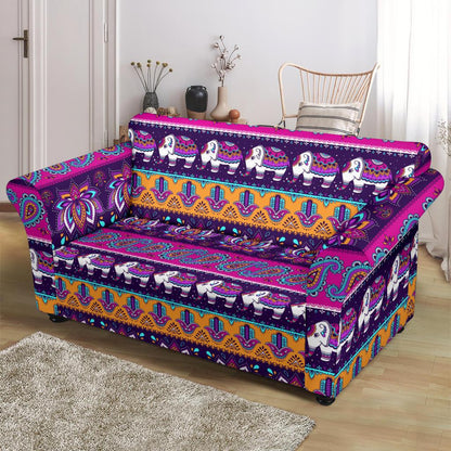 Boho Indian Style Pattern Loveseat Slipcover-JTAMIGO.COM