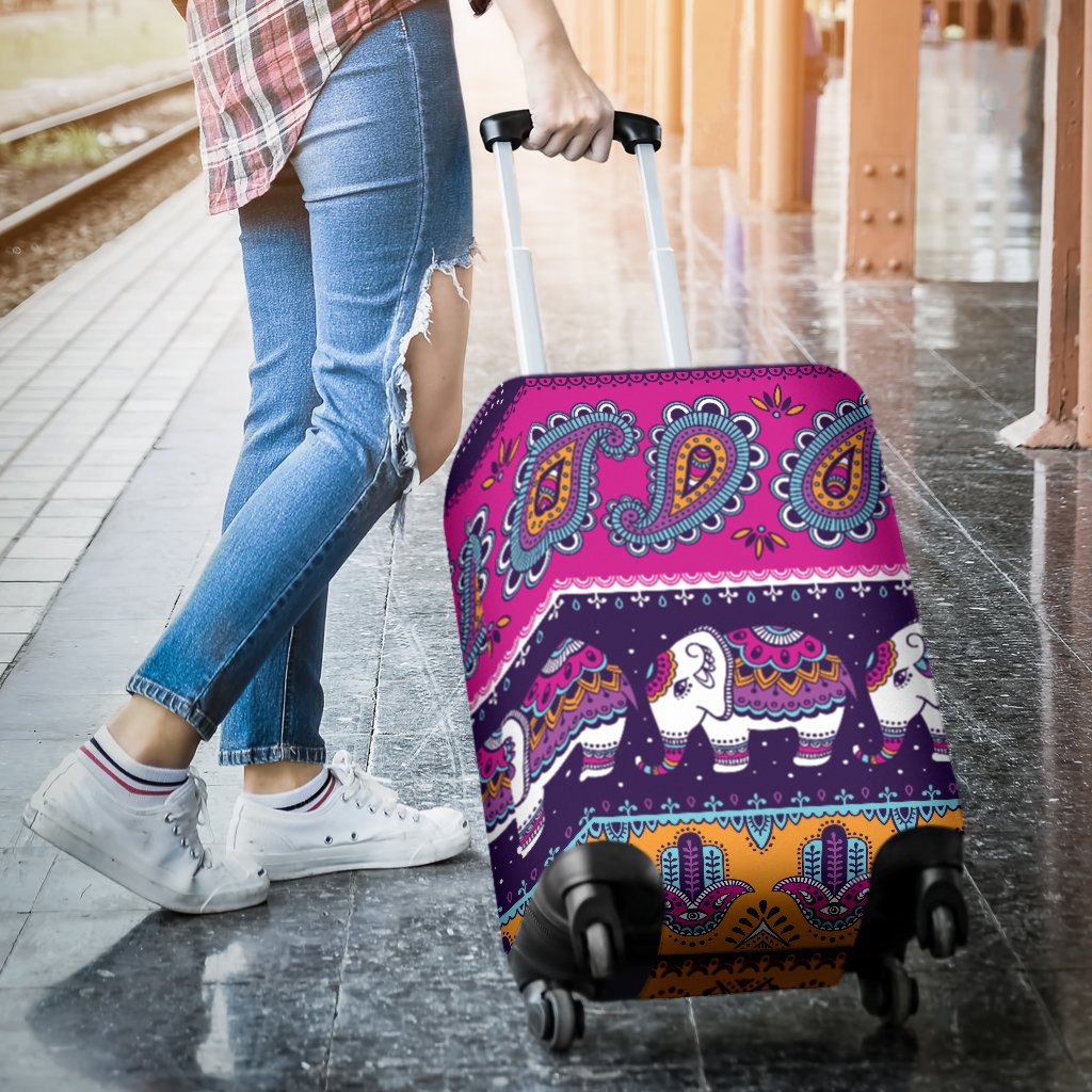 Boho Indian Style Pattern Luggage Cover Protector