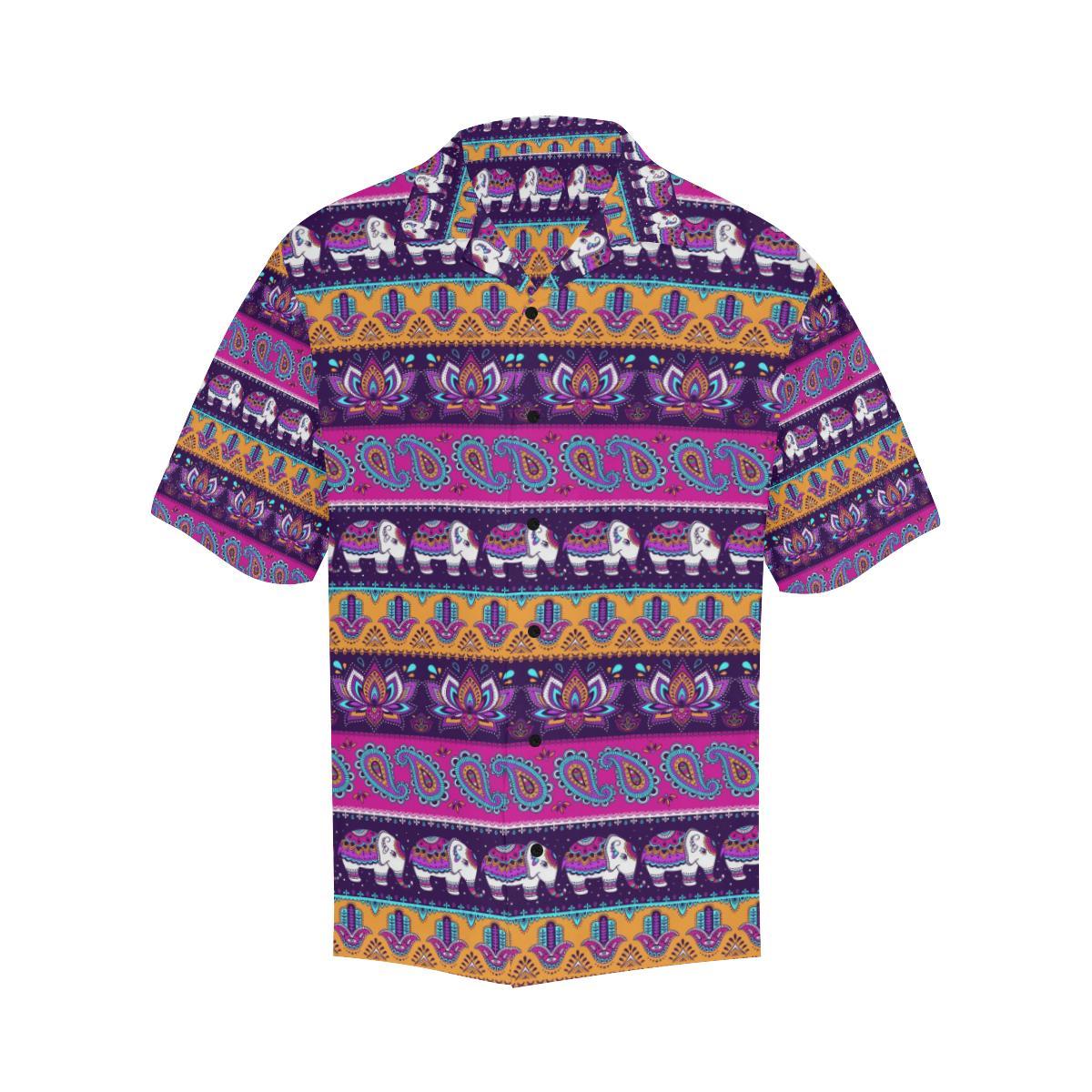 Boho Indian Style Pattern Men Aloha Hawaiian Shirt