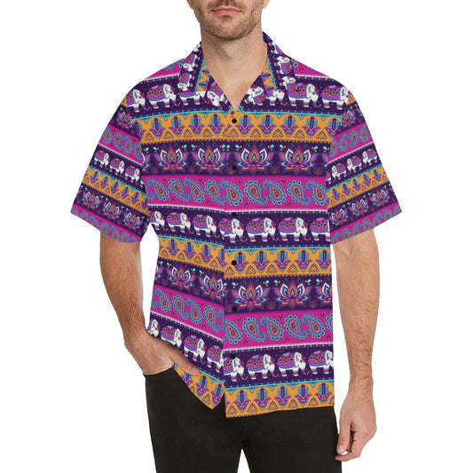 Boho Indian Style Pattern Men Aloha Hawaiian Shirt
