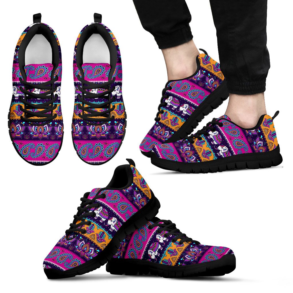Boho Indian Style Pattern Men Sneakers Shoes