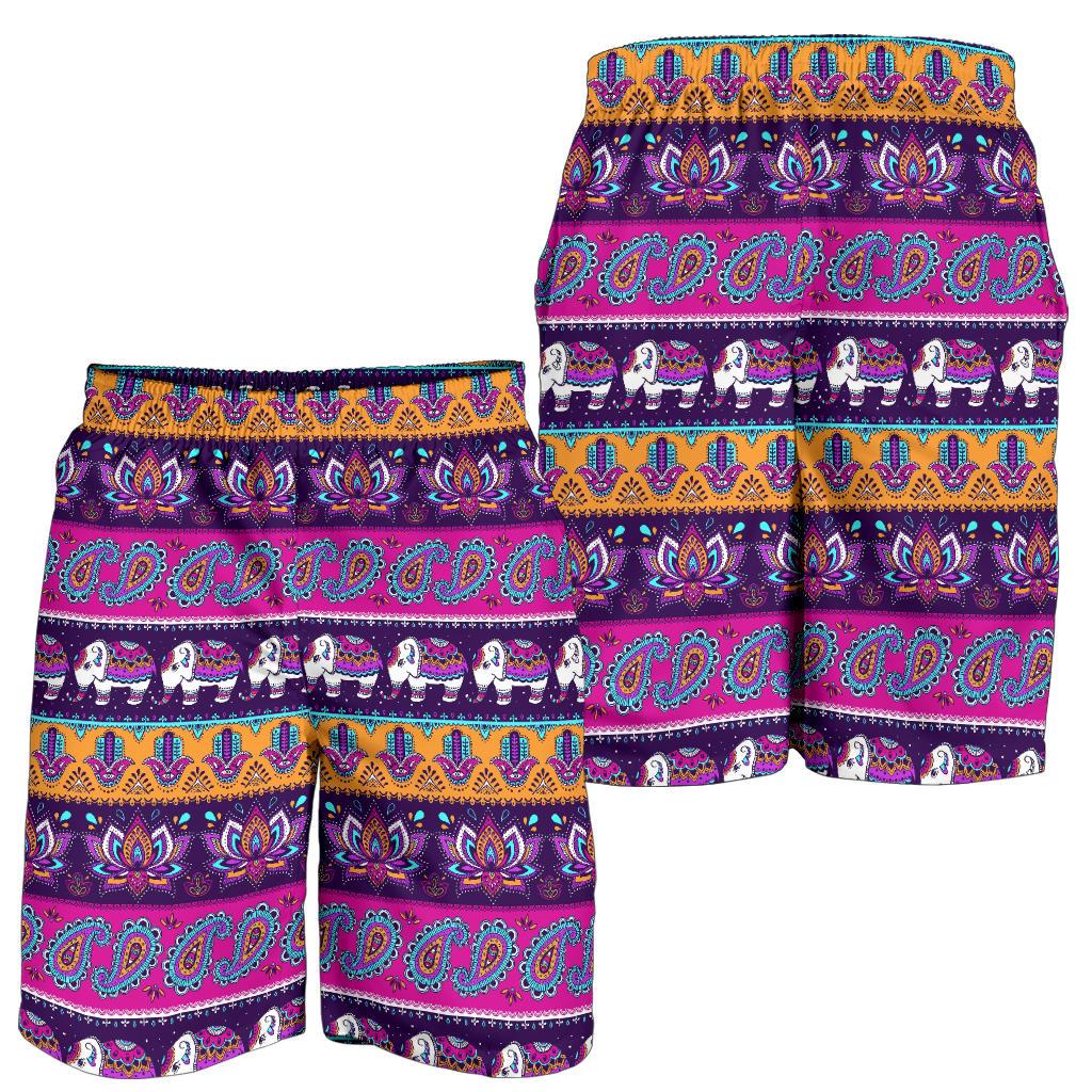 Boho Indian Style Pattern Mens Shorts-JTAMIGO.COM