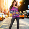 Boho Indian Style Pattern Off Shoulder Sweatshirt