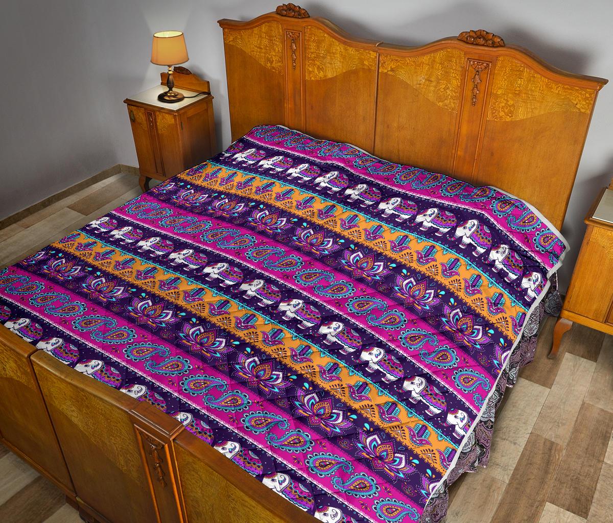 Boho Indian Style Pattern Premium Quilt-JTAMIGO.COM