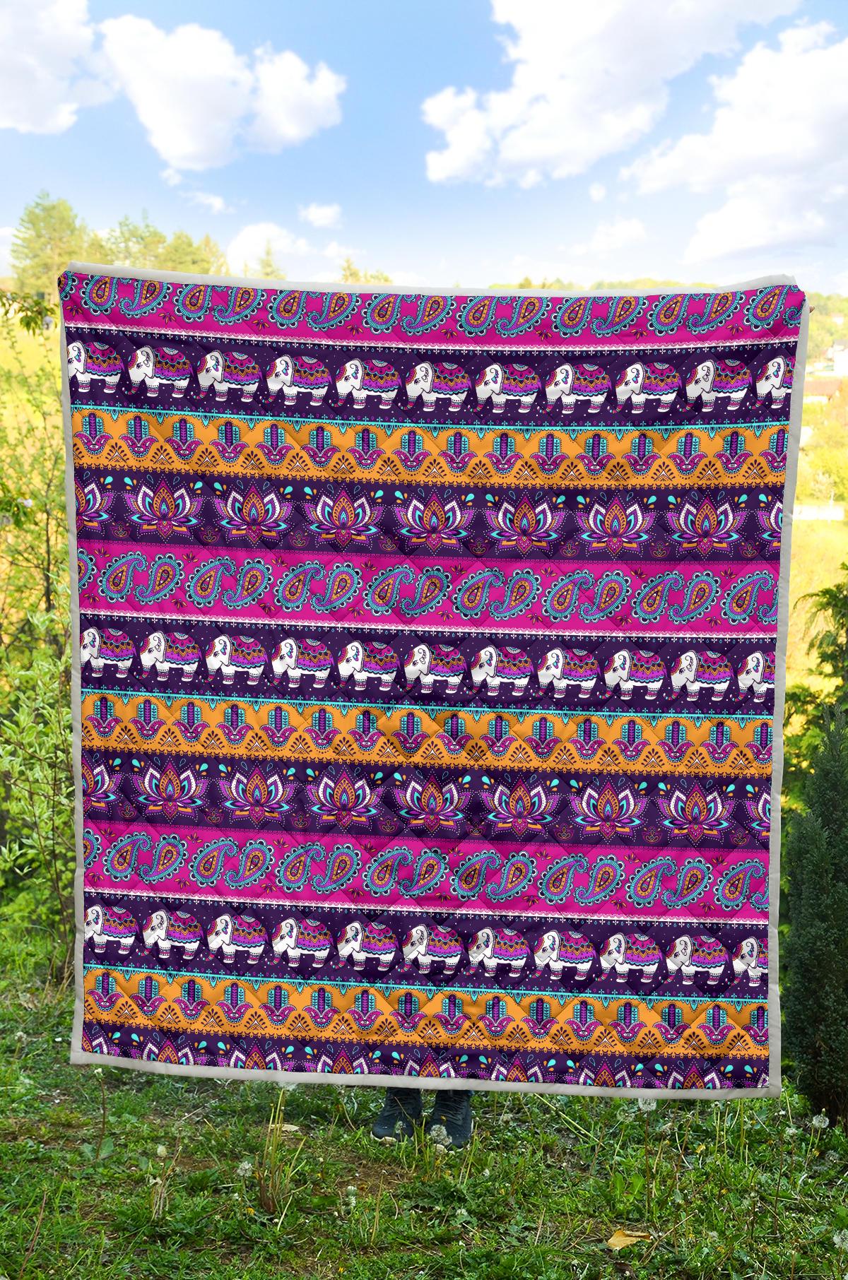 Boho Indian Style Pattern Premium Quilt-JTAMIGO.COM