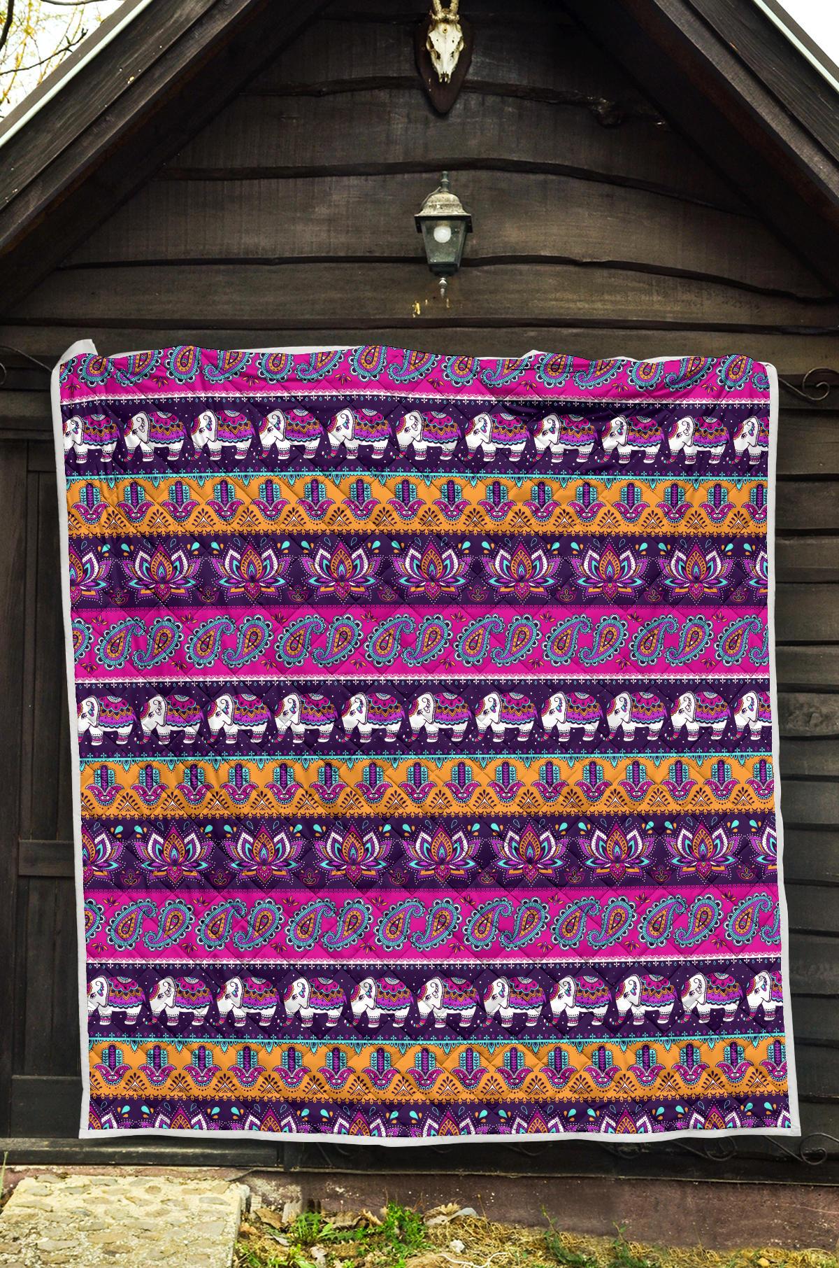 Boho Indian Style Pattern Premium Quilt-JTAMIGO.COM