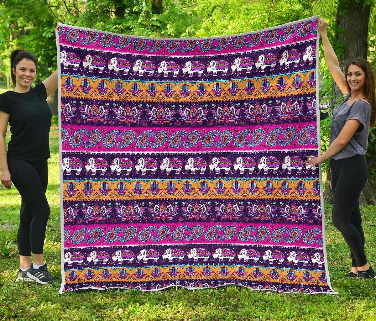 Boho Indian Style Pattern Premium Quilt-JTAMIGO.COM