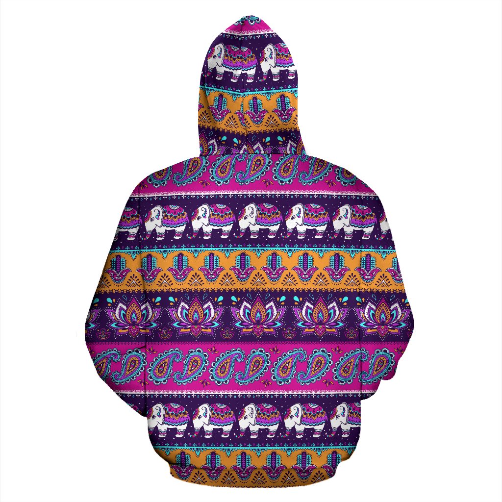 Boho Indian Style Pattern Pullover Hoodie
