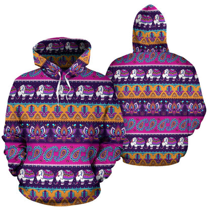 Boho Indian Style Pattern Pullover Hoodie