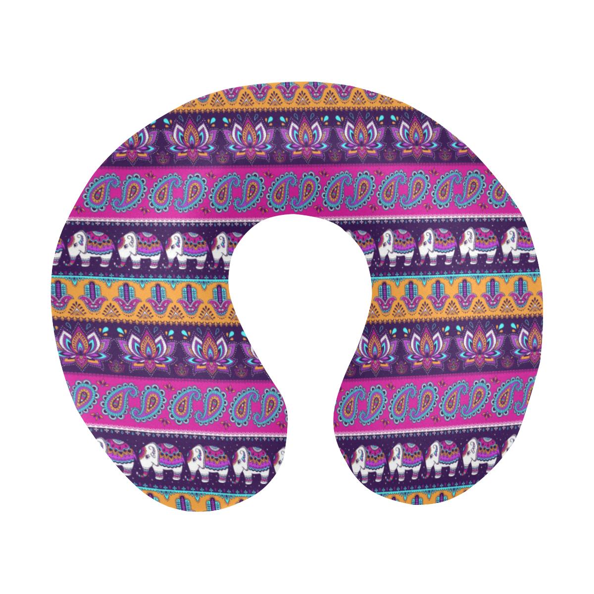 Boho Indian Style Pattern U-Shaped Travel Neck Pillow-JTAMIGO.COM