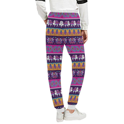 Boho Indian Style Pattern Unisex Casual Sweatpants (Model L11)-JTAMIGO.COM