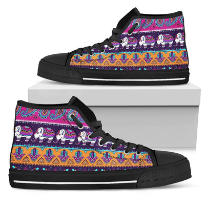 Boho Indian Style Pattern Women High Top Shoes