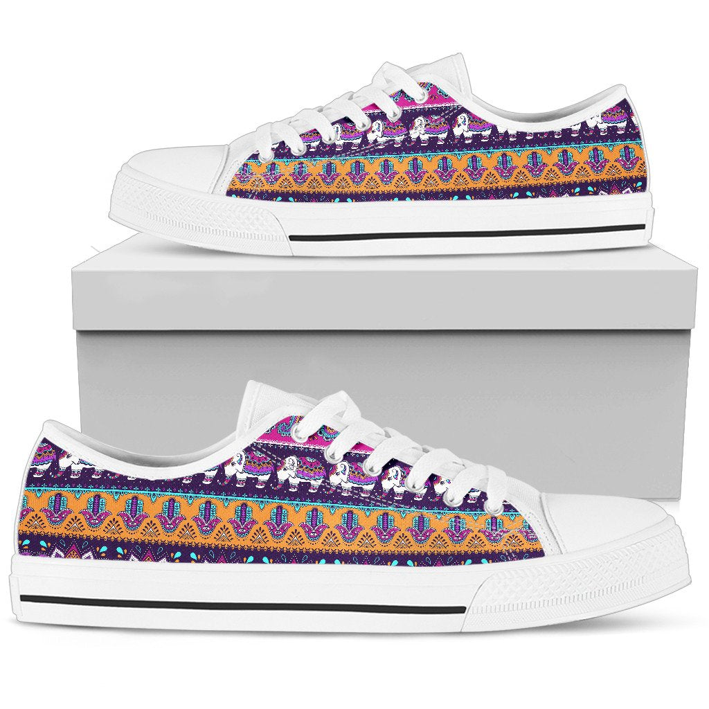 Boho Indian Style Pattern Women Low Top Shoes