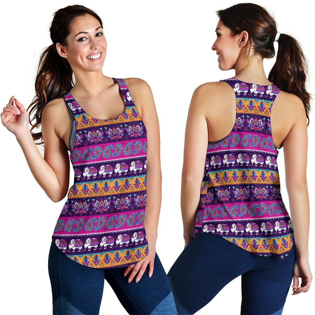Boho Indian Style Pattern Women Racerback Tank Top