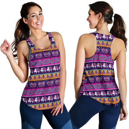 Boho Indian Style Pattern Women Racerback Tank Top